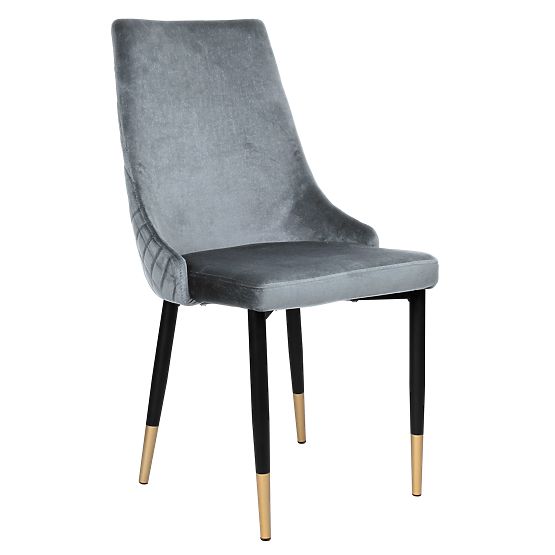 Upholstered Velvet Chair Vermont Velvet Graphite