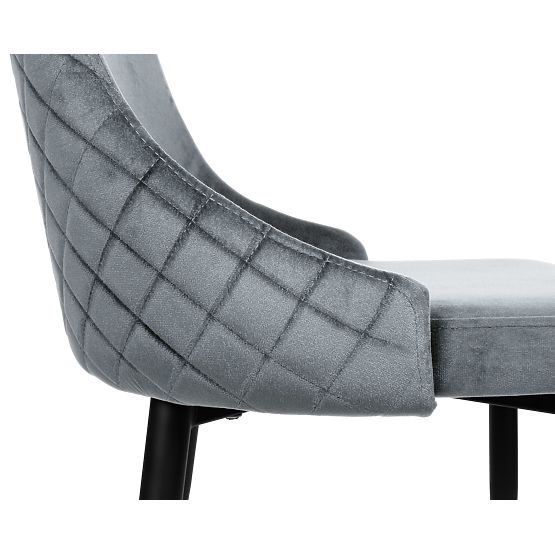 Upholstered Velvet Chair Vermont Velvet Graphite