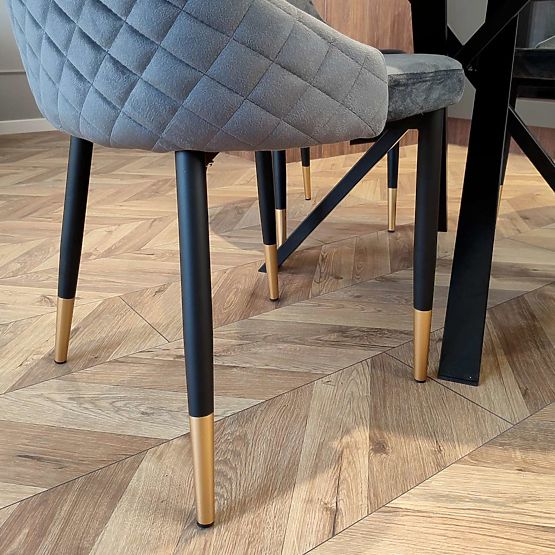 Upholstered Velvet Chair Vermont Velvet Graphite