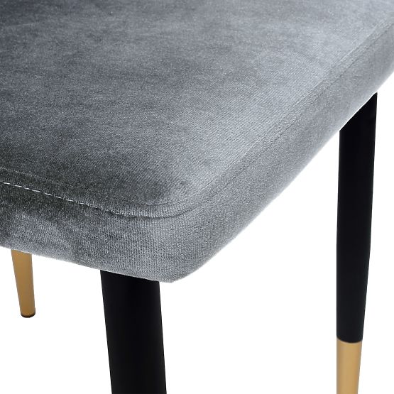 Upholstered Velvet Chair Vermont Velvet Graphite