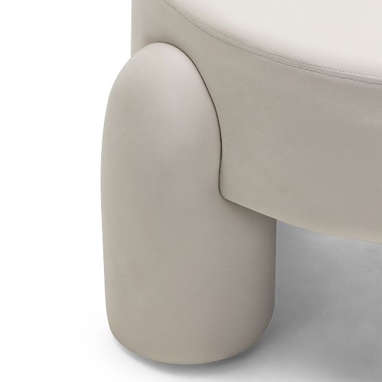 Vasto Relaxation Chair, Cream, Velvet, Rounded Shapes