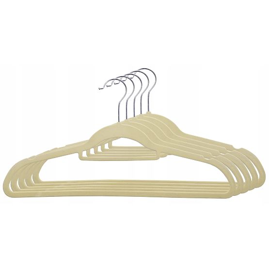 Velour Hanger Maxi Set of 5 - Beige