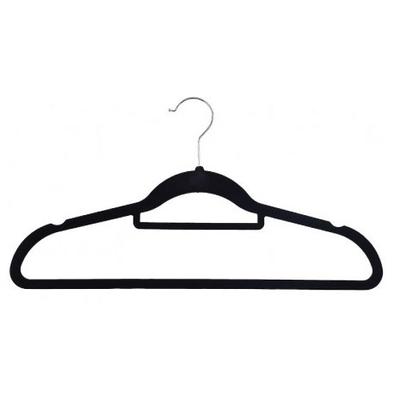 Velour Hanger Maxi Set of 5 - Black