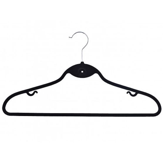 Velvet Hanger Roxi Set of 10 Black