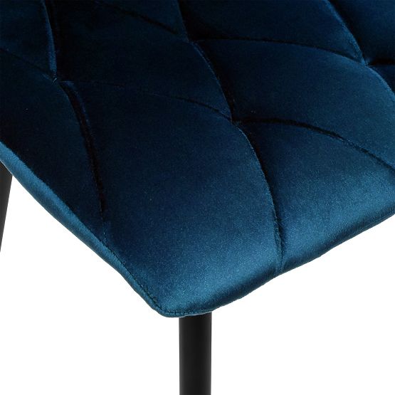 Velvet Upholstered Chair Madison Blue Velvet