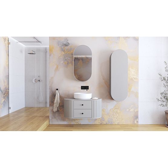 VENEZIA Mirror Cabinet 1D Cashmere (2p=1pc)