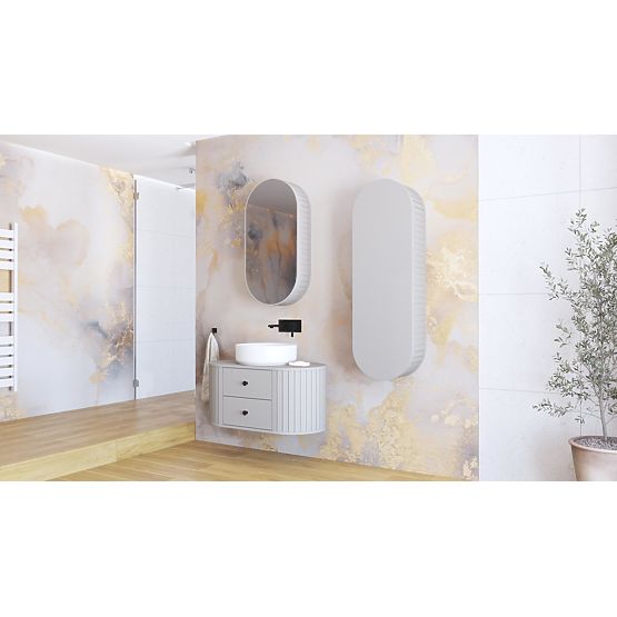 VENEZIA Mirror Cabinet 1D Cashmere (2p=1pc)