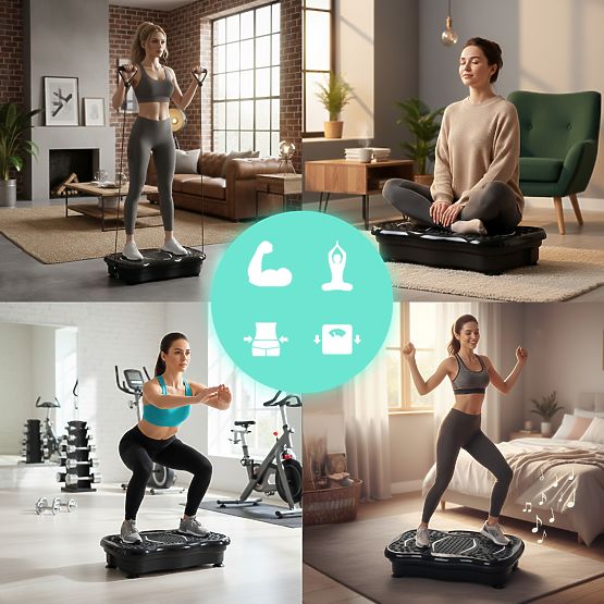 Vibration Platform Against Cellulite Massage Device with Expanders + Remote Control ModernHome