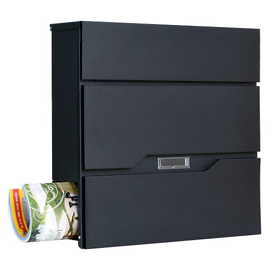 Vidar Black Mailbox for Letters