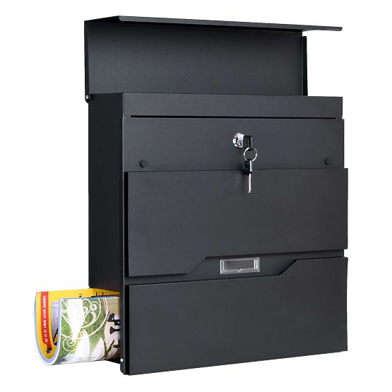 Vidar Black Mailbox for Letters
