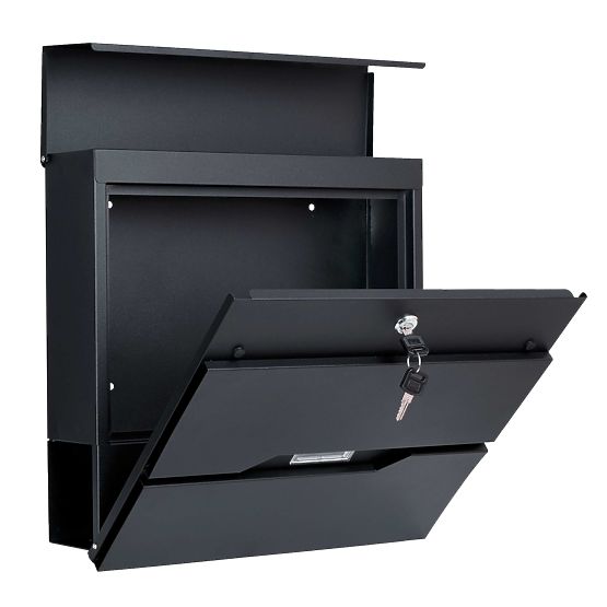 Vidar Black Mailbox for Letters