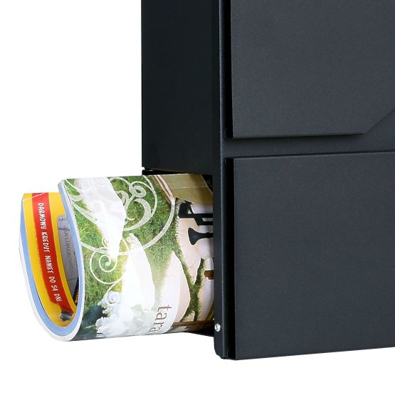 Vidar Black Mailbox for Letters