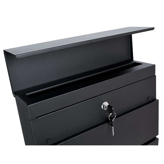 Vidar Black Mailbox for Letters