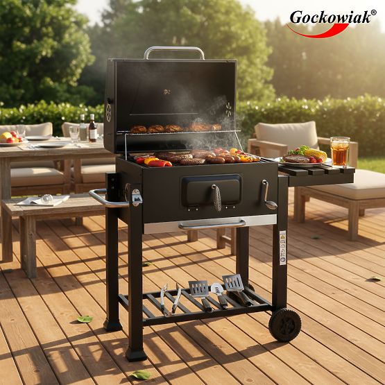 VULCAN Garden Charcoal Grill with Cast Iron Grate