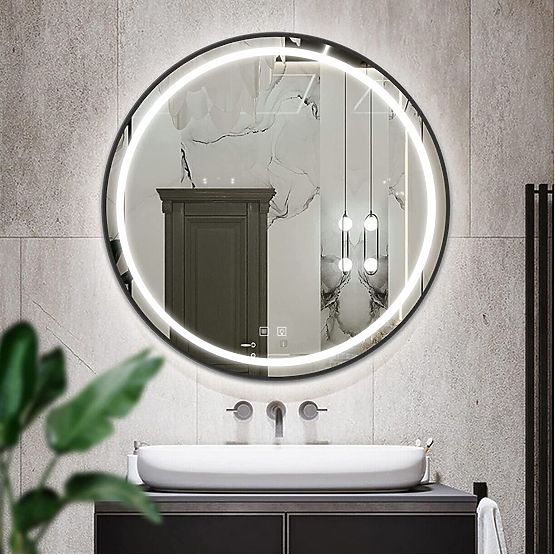 WALL LED MIRROR 50cm MMJ Black