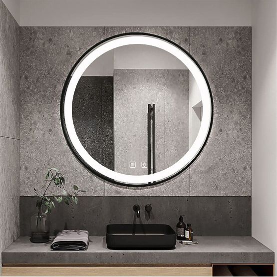 WALL LED MIRROR 50cm MMJ Black
