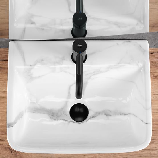 Wall-mounted Basin for Countertop Rea Altea Cloudy