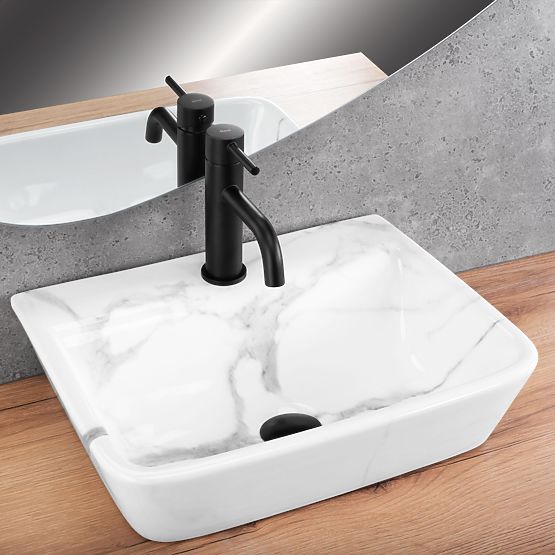 Wall-mounted Basin for Countertop Rea Altea Cloudy