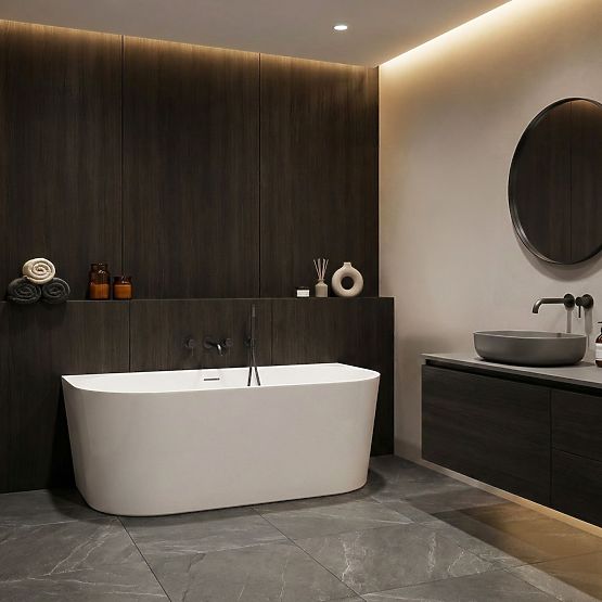 Wall-Mounted Bathtub CAPRI SLIM 170 cm