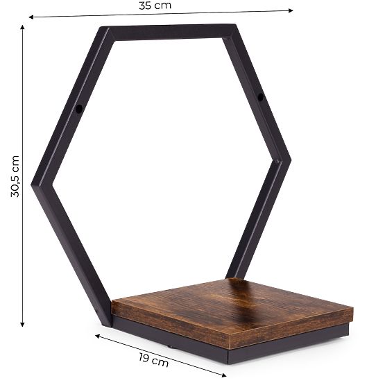 Wall-mounted Flower Pot Hanging Shelf for Plants Loft Decoration Hexagon ModernHome