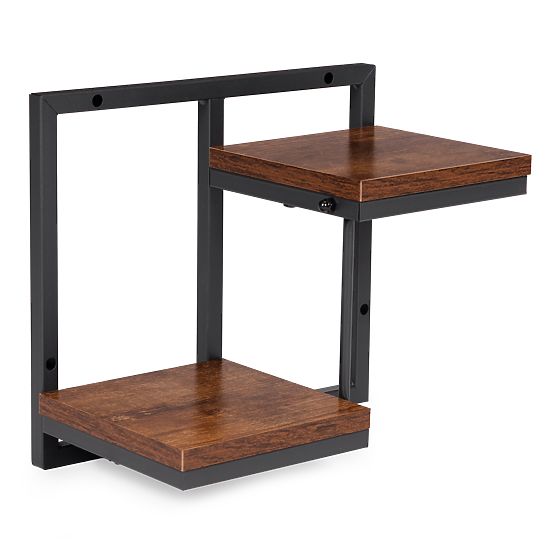 Wall-mounted Flower Stand, Hanging Shelf for Plants and Decorations, 2 Levels, Loft ModernHome