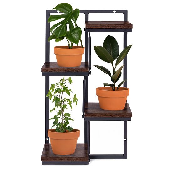 Wall-Mounted Flower Stand Shelf for Plants Decoration 4 Levels Loft ModernHome