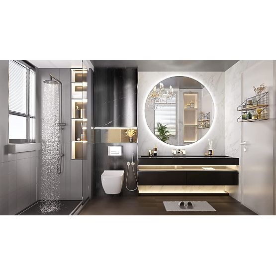 WALL-MOUNTED LED MIRROR 50cm HZJ050