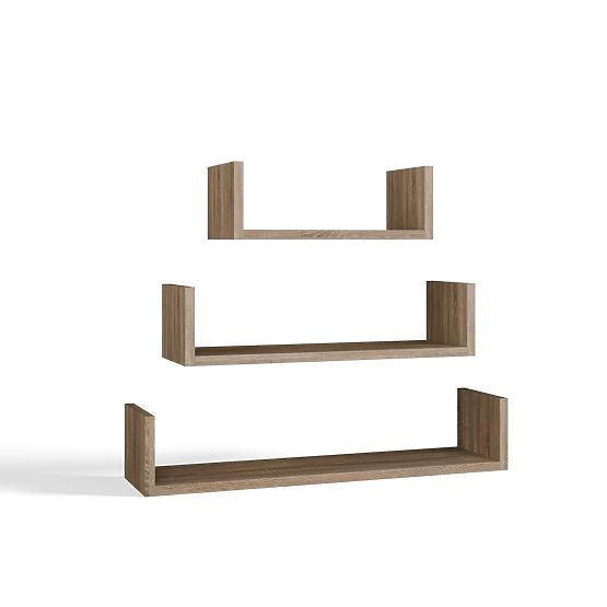 Wall Mounted Shelf MOBI 3P SONOMA OAK