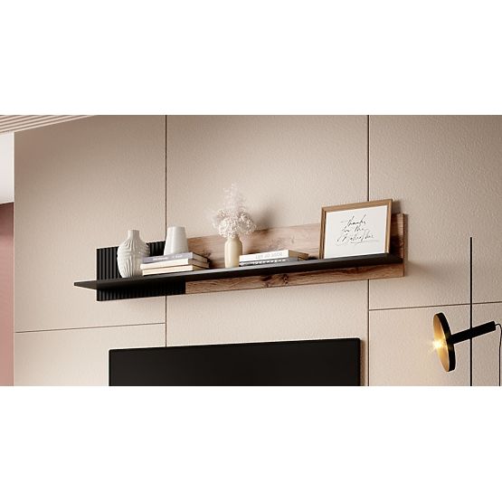Wall Shelf RANDOM P-1 - Wotan Oak/Black