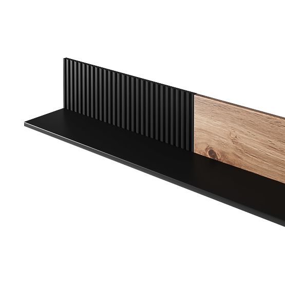 Wall Shelf RANDOM P-2 - Wotan Oak/Black
