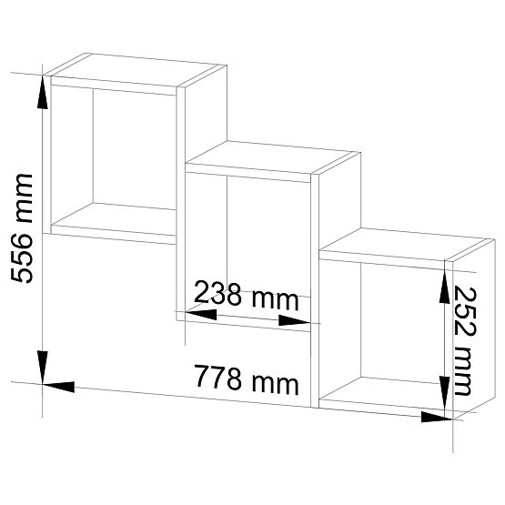 WALL SHELF STAR WHITE