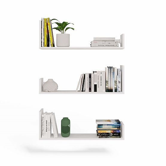 Wall Shelves KOBI for Living Room WHITE