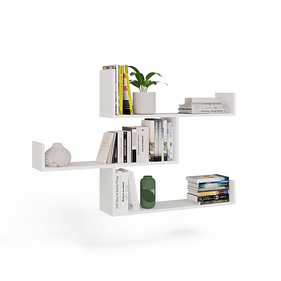 Wall Shelves KOBI for Living Room WHITE