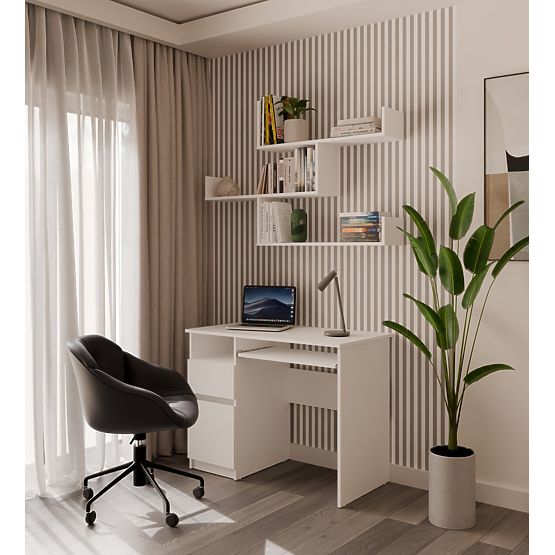 Wall Shelves KOBI for Living Room WHITE