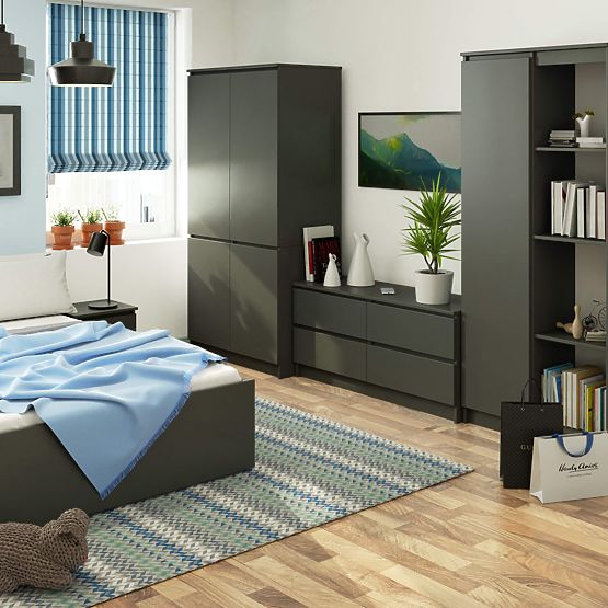 WARDROBE S90 4D CLP GRAPHITE GRAY