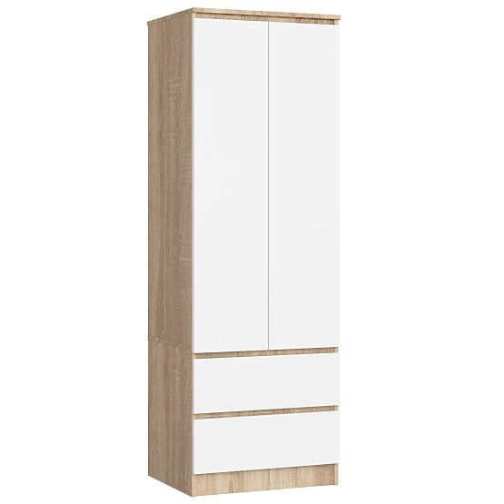 WARDROBE STAR S 60 cm 2 DOORS 2 DRAWERS PK SONOMA / WHITE