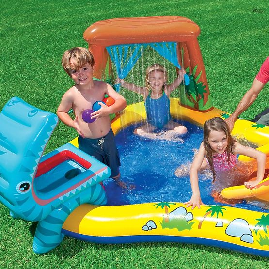 Water Pool Children's Playground with Slide and Fountain Intex 57444