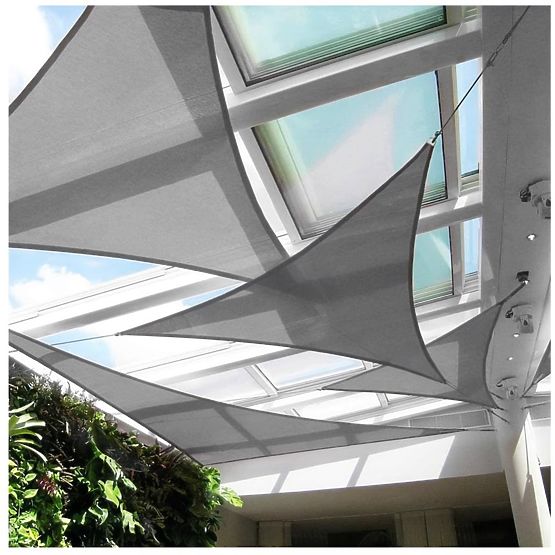Waterproof Sun Shade Sail Canopy 4x4x4m ModernHome - Gray