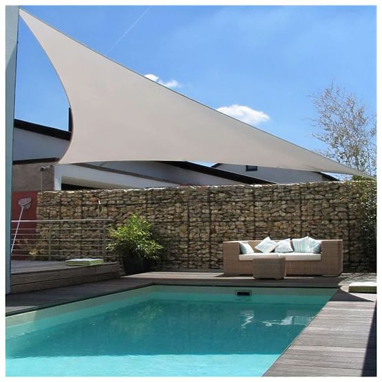 Waterproof Sun Shade Sail Canopy 4x4x4m ModernHome - Gray