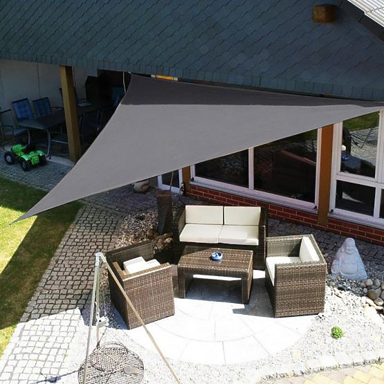 Waterproof Sun Shade Sail Canopy 5x5x5m ModernHome - Grey