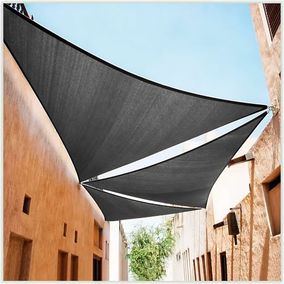 Waterproof Sun Shade Sail Canopy 5x5x5m ModernHome - Grey