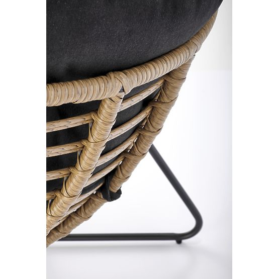 WHISPER armchair - black / natural