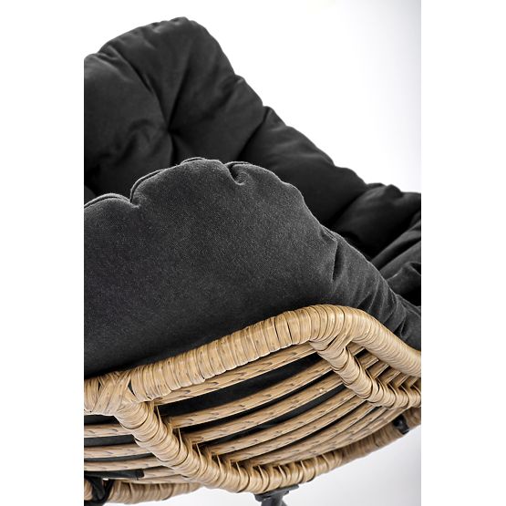 WHISPER armchair - black / natural