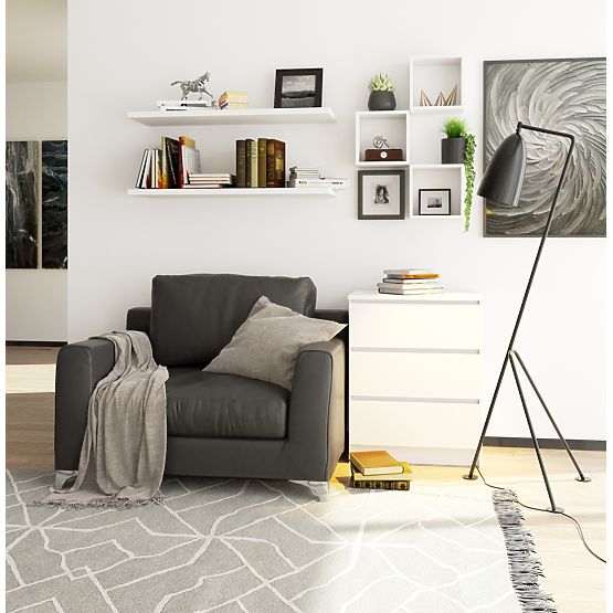 WHITE CHEST OF DRAWERS K60 3 DRAWERS CLP