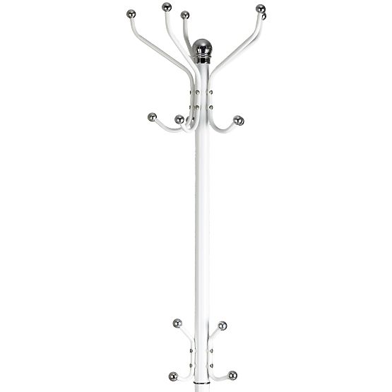 White Clothing Rack with 16 Hooks