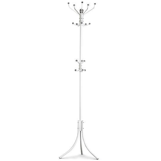 White Clothing Rack with 16 Hooks