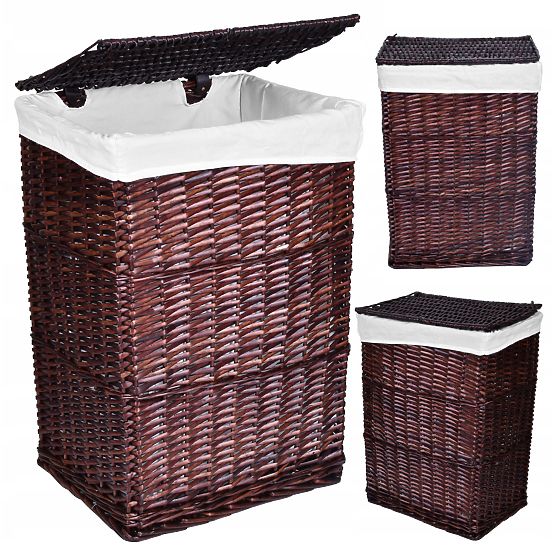 Wicker Basket 72L 40x30x60 cm Brown