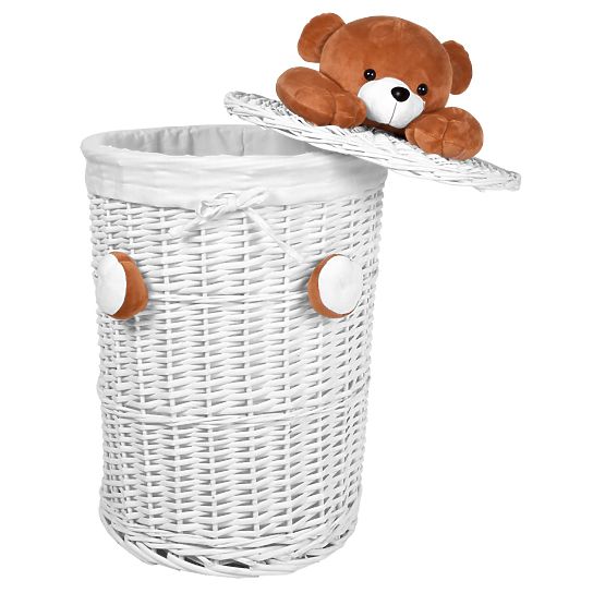 Wicker Basket Teddy Bear 75L
