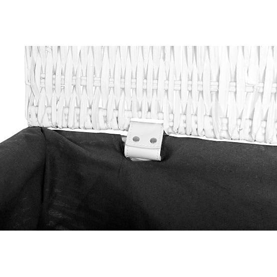 Wicker Chest 105L 66x40x40 cm White-Grey