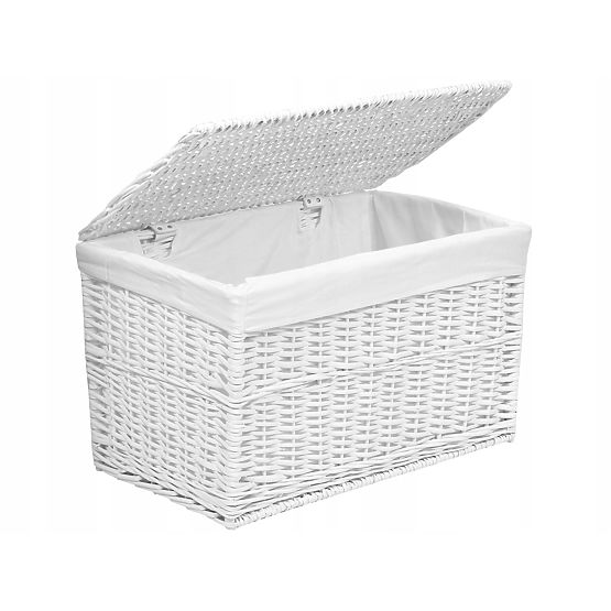 Wicker Chest 65L 56x34x34 cm White